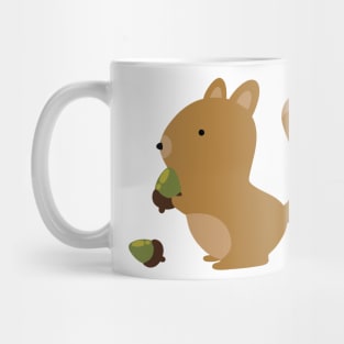 Cute Squirrel Eats Acorn Mug